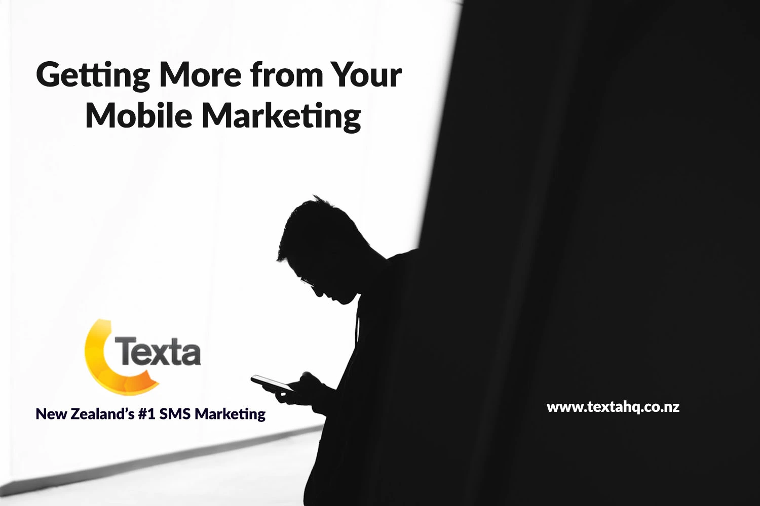 Illustration showcasing SMS mobile marketing strategies for SMBs, featuring mobile coupons, holiday texts, reminders, and geo-location promotions.