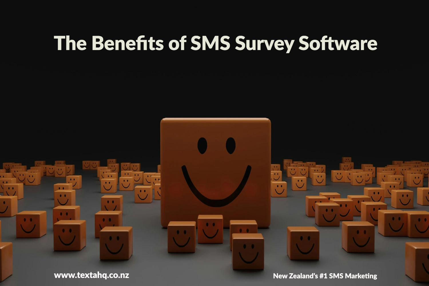 Illustration of SMS survey software collecting real-time customer feedback to improve business performance and customer satisfaction.